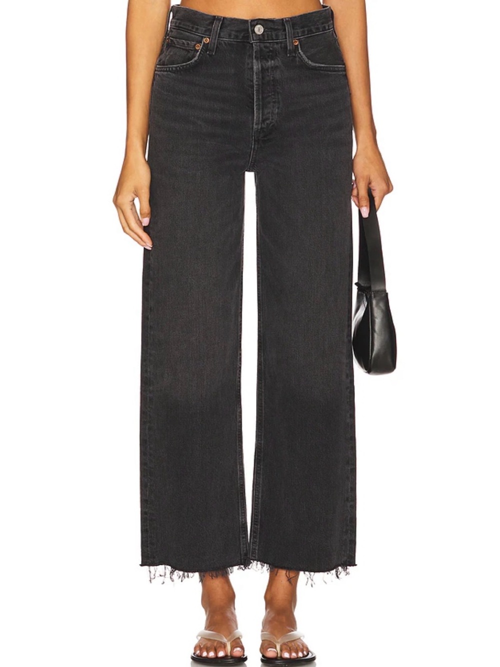 Agolde Ren High-Rise Wide-Leg Jeans in Arcane